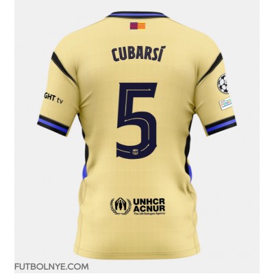 Camiseta Barcelona Pau Cubarsi #5 Visitante Equipación 2025-26 manga corta Camiseta Barcelona Pau Cubarsi #5 Visitante Equipación 2025-26 manga corta